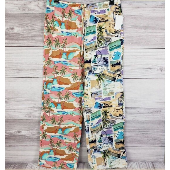 Royalty by Maluma Pants Men's L Relaxed-Fit Colorblocked Tropical Prints - Picture 2 of 10